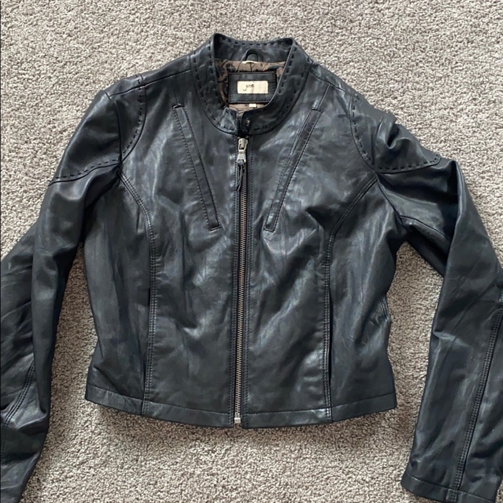 Black leather jacket